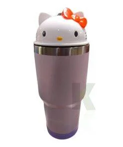 Termo para Café de Acero Inoxidable con Doble Pared de Hello Kitty Rosa