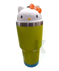 Termo para Café de Acero Inoxidable con Doble Pared de Hello Kitty Amarillo