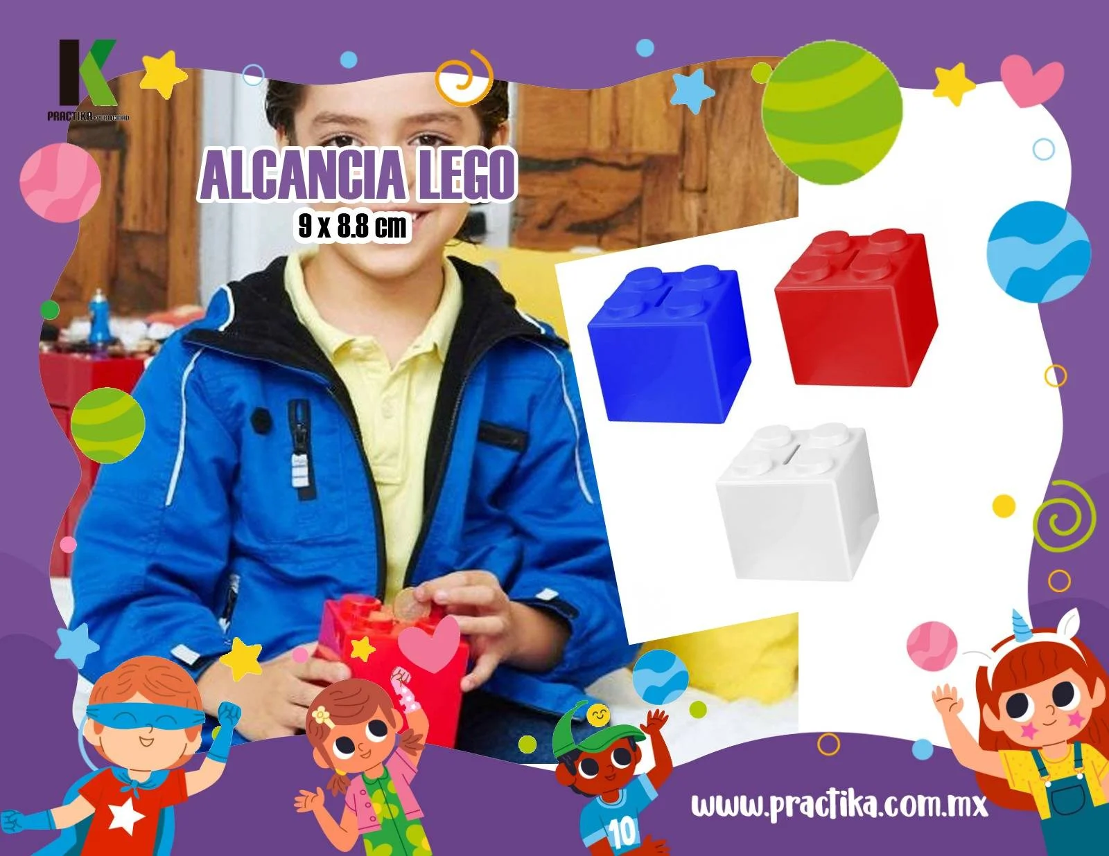 Alcancía Diseño Lego