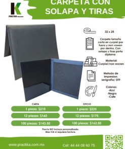 CARPETA CON SOLAPA Y TIRAS